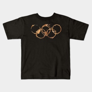 Coffee Drinking Olympic Gold Medalist Perfect Gift for Coffee Lovers and Caffeine Aficionados Kids T-Shirt